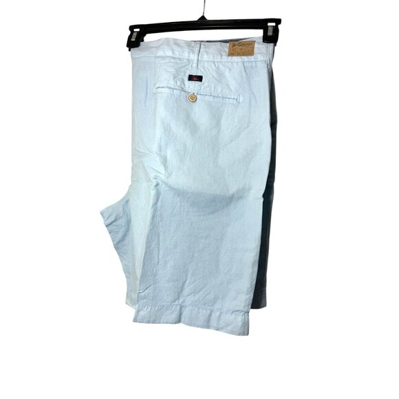 Faherty Mens Malibu Blue Linen Cotton 4 Pockets Chino Shorts Sz 40 New - Picture 3 of 8